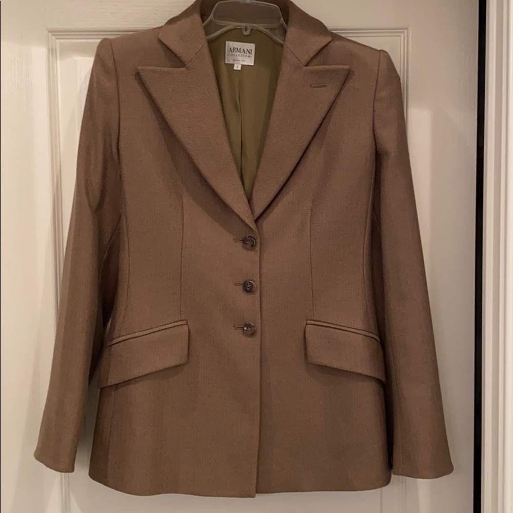 Armani Collezioni Herringbone Blazer